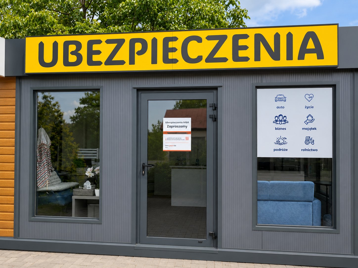 Wejście do biura M&A Ubezpieczenia w Świdniku